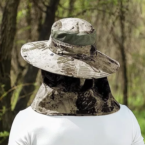 Sombrero Para El Sol Unisex De Pesca Con Uv Protección Velo