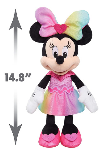 Minnie Mouse Sparkle And Sing, Peluche De 13 Pulgadas Con Lu