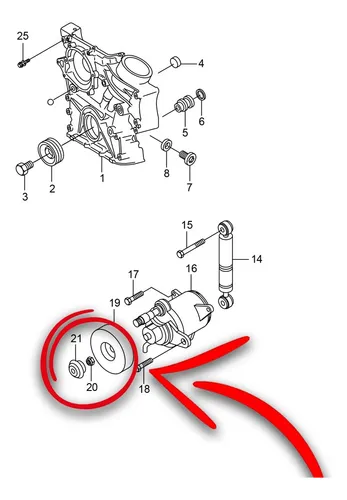 Tuerca Tensor Correa Ssangyong Gasolina