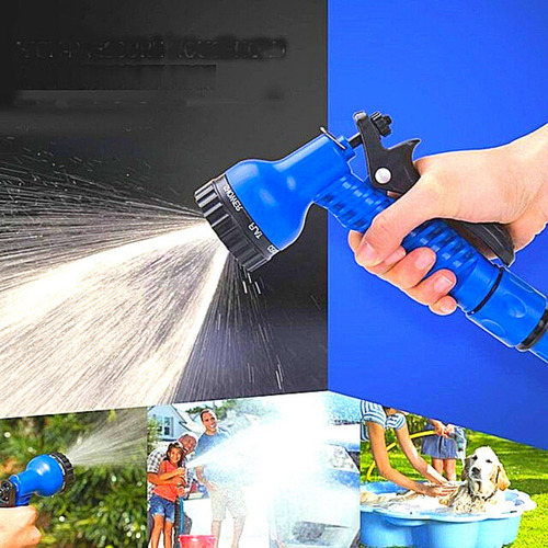 Imagem 5 de 5 de Mangueira Magica Flexivel Retratil Expansivel Azul 30m