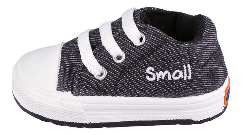 Zapatilla Bebe Jean Negro Small Shoes Envío Gratis