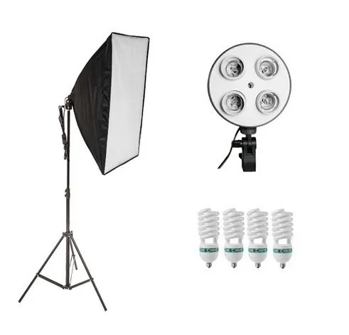 Kit De Iluminação Para Estúdio Com Softbox E 4 Lampadas