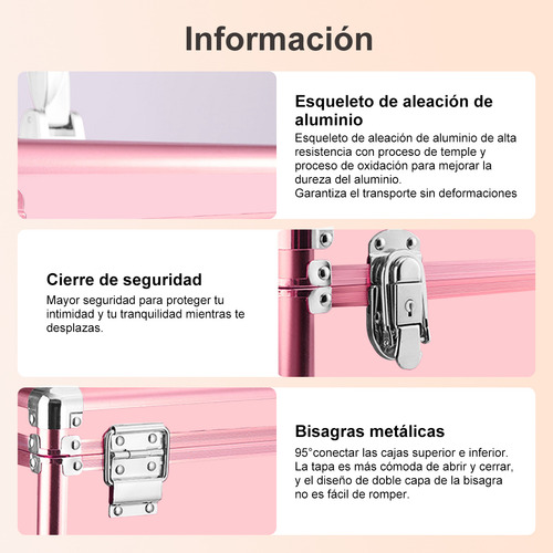 Maleta Portátil Para Manicura/maquilaje Profesional Dos Capa