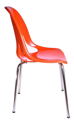 Imagen 10 de 10 de Silla Caño Cromado Comedor Cocina Apilable Moderna Living X4