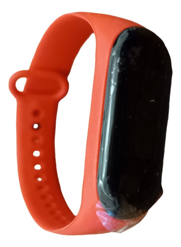 Reloj Pulsera De Silicona Económico Roja Negro
