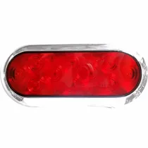 Comprar Plafon Ovalado 10 Led Bisel Cromado Rojo No.7858