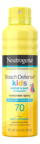 Neutrogena Kids Beach Defense Spray Spf 70 Protector Solar 