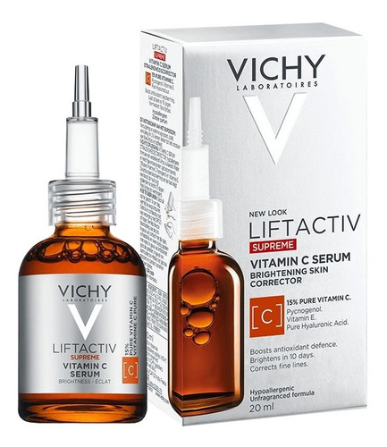 Imagen 1 de 8 de Sérum Vitamin C Serum Vichy Liftactiv Supreme día/noche para todo tipo de piel de 20mL