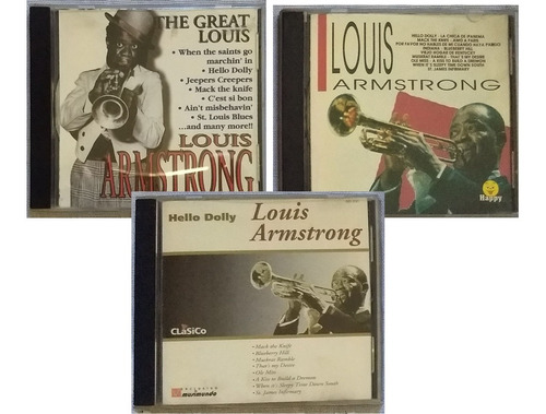 Lote Cds Louis Armstrong, The Great Louis, Hello Dolly, 3u