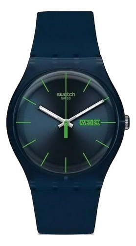 Reloj Swatch Blue Rebel Suon700 3 Atm Original Silicona