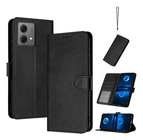 Funda Abatible Para Motorola Moto G84 5g Color Puro Con