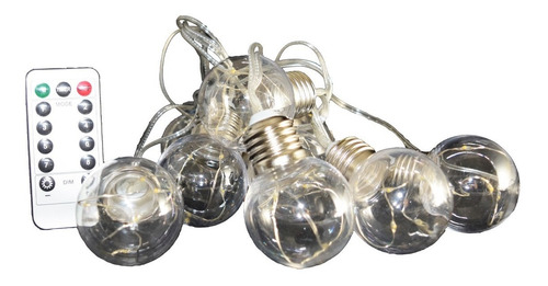 Imagen 1 de 2 de Serie De 10 Luces Led Decorativa, 10 Bulbos, Foco Vintage