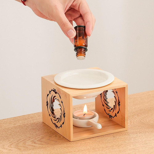* Candelabro De Cerámica Con Quemador De Aceite Esencial,