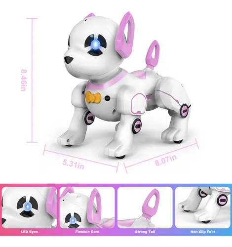 Supireo Perro Robótico De Juguete Con Control Remoto Personaje Color