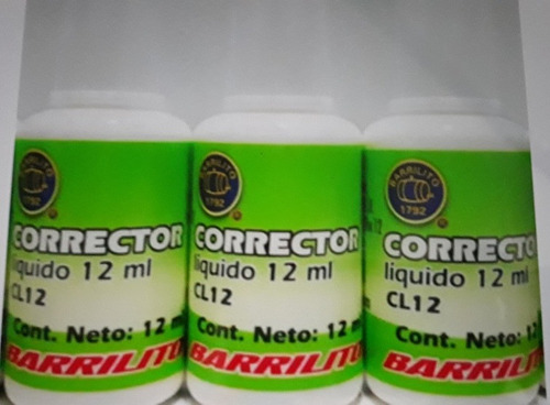 Corrector Líquido Tipo Brocha Barrilito Solo Xpack 15 Piezas