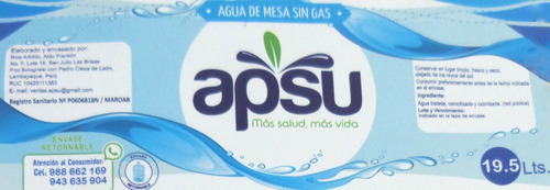Imagen 3 de 3 de Etiqueta Adhesiva Para Bidones/garrafon/botellon De 20 Lt