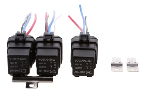 3 Juegos Dc 24volt 40amp Spst Automotive 4pins Relay 4 Wires