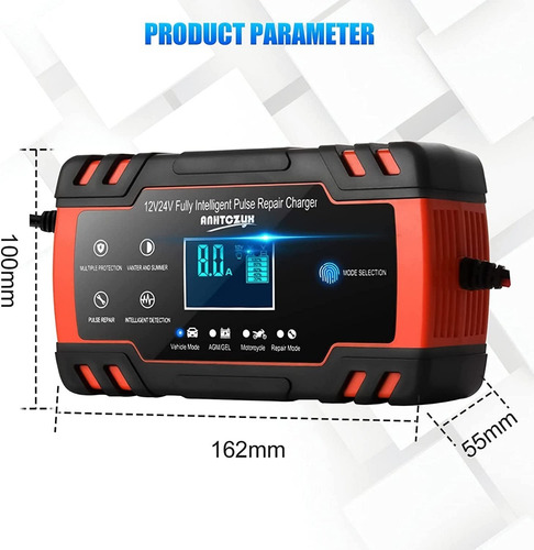 Imagen 5 de 7 de Cargador De Batería Inteligente Y Rápido 12v 8a 24v