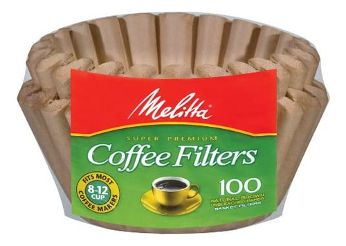 Filtros De Café Melitta Basket, Marrón Natural, Sin Blanquea