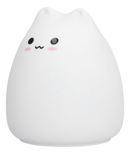 Lámpara Led De Silicona Con Forma De Gato, 7 Colores Cambian