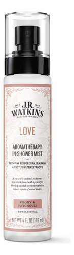 J.r. Watkins Love - Niebla De Aromaterapia Para Ducha, Peoni