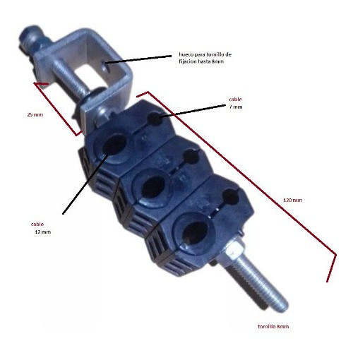 Grapas Abrazadera Fibra Optica Y Cable Coaxial 12mm Y 7mm