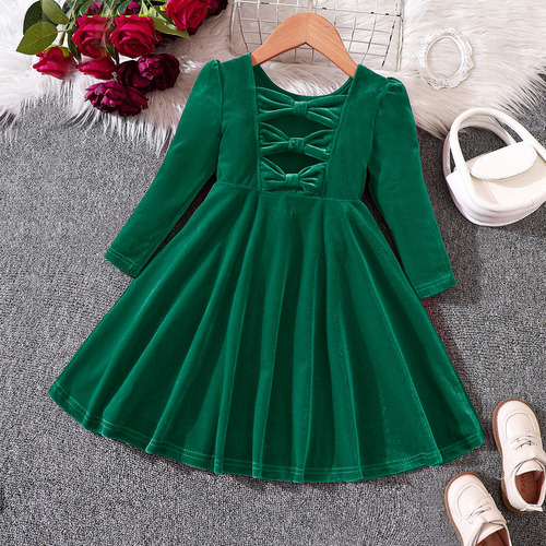 Vestido De Navidad Con Lazo De Terciopelo Vestidode Princesa