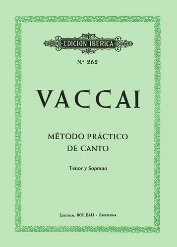 Método De Canto (soprano Y Tenor) - Vaccai, Nicola