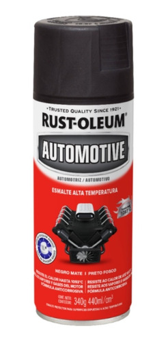 Pintura En Aerosol Rust-oleum Negro Mate --roll Steel--