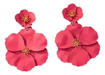 Comprar Zz Flor Balançar Brincos Brincos Fosco Boho Metal Romântico