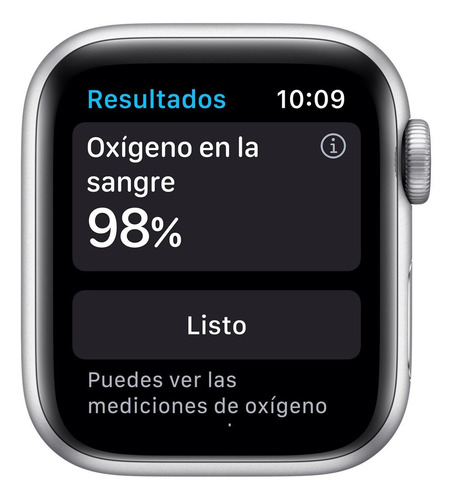 Apple A2375 Series 6 display de 1.575" con correa de fluoroelastómero con correa color gris/negro