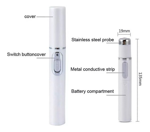 Imagen 6 de 8 de Maquina Pluma Laser Luz Azul Cuidado Facial Acne Cicatrices