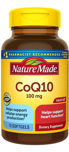 Coq10 100 Mg Nature Made Salud Natural Corazon 72 Cap