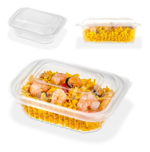 100 Bandeja Plastico Descartable 142 Pp Bandex C/tapa