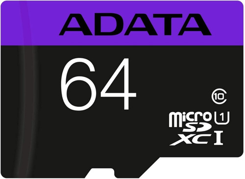 Imagen 1 de 2 de Memoria Micro Sd Adata 64gb Clase 10 Con Adaptador Sd