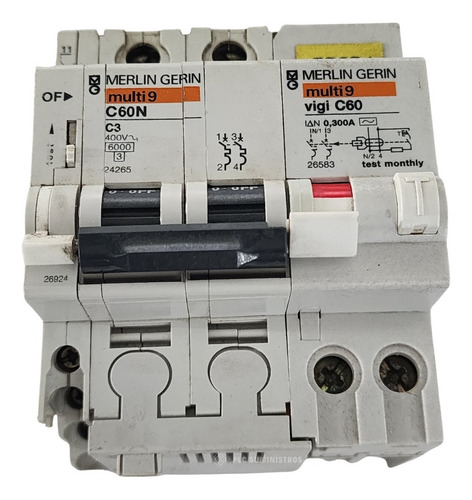 Merlin Gerin C60n Vigi C60 Multi 9 Interruptor De Circuito (Usado)