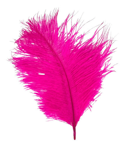 Pluma De Avestruz Confete 5 A 12 Cm Carnaval Artesanato 008 Cor Pink
