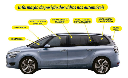 Vidro Porta Traseira Esq Pajero Tr4 02 04 06 10 12 14 16
