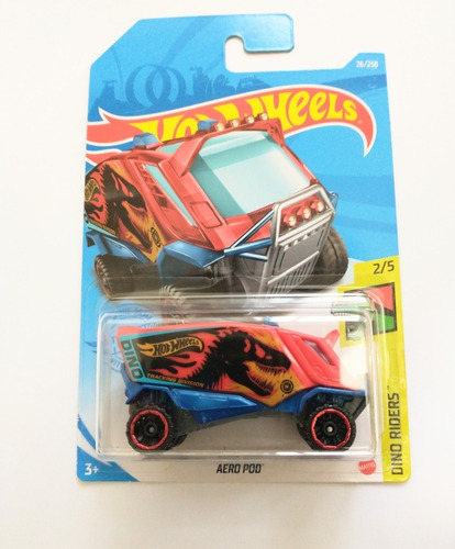 Camión Hot Wheels Jurassic Park Dino Riders Aero Pod X 2 