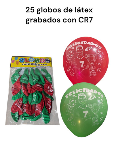 Kit Completo De Cristiano Ronaldo Para Fiesta De 30 Personas Rojo Cr7 Cristiano Ronaldo