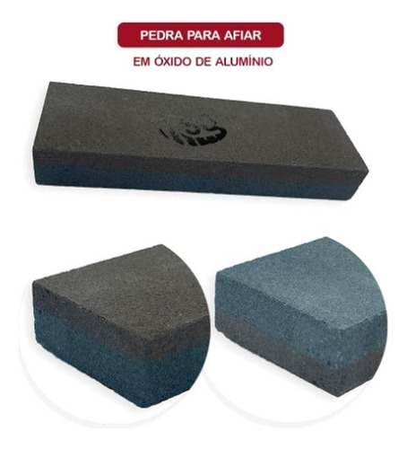 Pedra Para Amolar E Afiar Faca Dupla Face Profissional