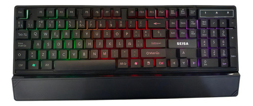 Teclado Usb Retroiluminado Gaming Teclas Grabadas Laser Color Del Teclado Negro Idioma Español Latinoamérica