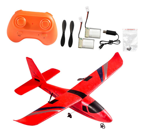 Okk Avión De Control Remoto De 2 Canales 2 Baterías Rojas