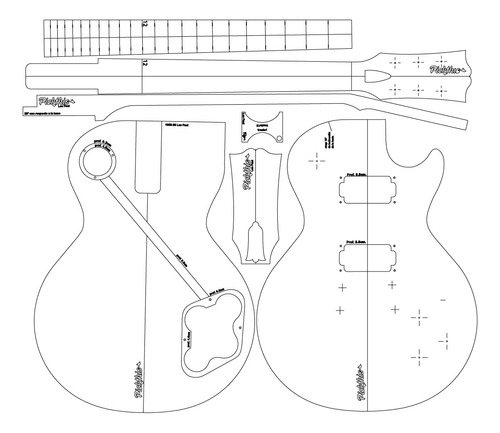 Plantilla De Guitarra Les Paul - Luthier -