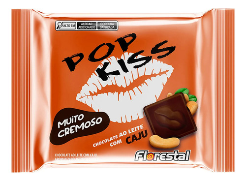 Display Choc Pop Kiss Ao Leite C/ Caju C/15 20g - Florestal