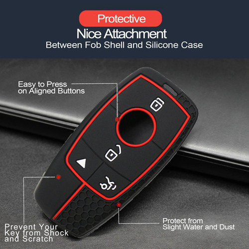 Silicon Funda Llave Para Mercedes Benz Clase A B C Gle 350 450 Glc