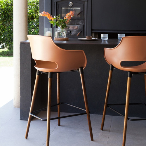 Imagen 2 de 4 de Banqueta De Diseño Frida Wood Rossi Garantía