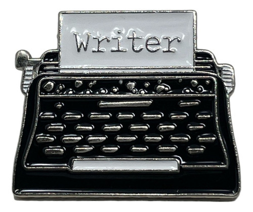 Pin Prendedor De Acero Inoxidable Broche Para Hombre Sarosa Color Maquina Writer