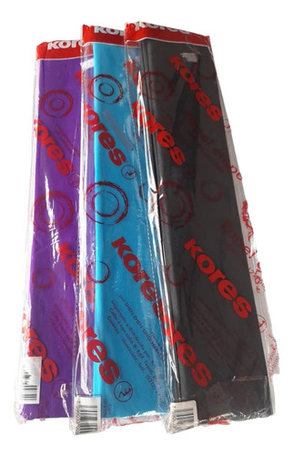 Papel Crepe Pack De 8 Piezas. Morado. Azul. Negro