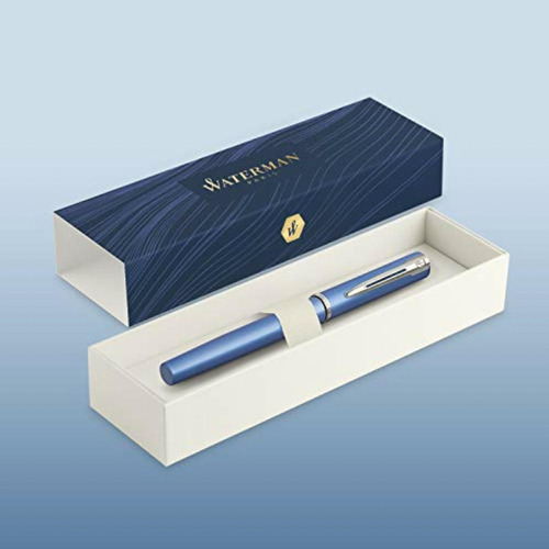 Waterman Graduate Allure Pluma Estilográfica, Lacado Azul,